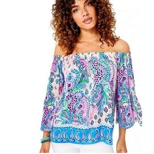 Lilly Pulitzer Nevie off the shoulder top - NWT